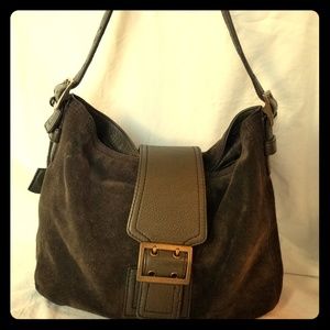 Banana Republic Dark Olive Suede Bag